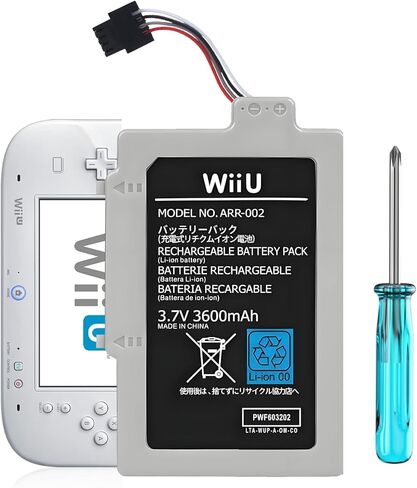 بطارية لـ Wii U Gamepad ، استبدال البطارية Wii U القابل لإعادة الشحن متوافق مع Wii U Gamepad WUP-010 WUP-012 in Kuwait