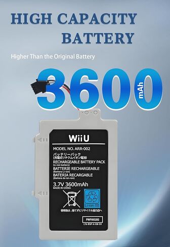 بطارية لـ Wii U Gamepad ، استبدال البطارية Wii U القابل لإعادة الشحن متوافق مع Wii U Gamepad WUP-010 WUP-012 in Kuwait