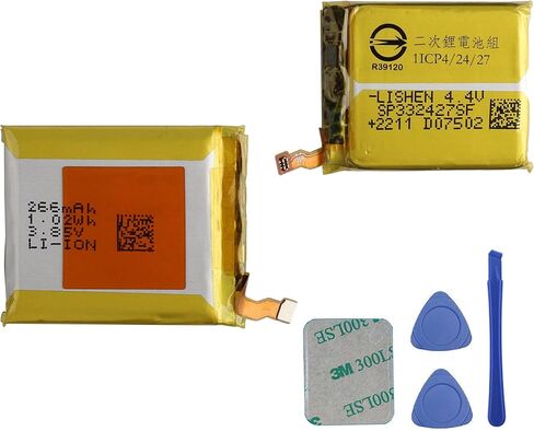 260mAh/1.00Wh/3.85V LSS352325P Battery Replacement for Fitbit Versa 3 Smartwatch FB511, with Repair Tool Kit in Saudi Arabia