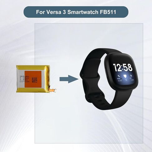 260mAh/1.00Wh/3.85V LSS352325P Battery Replacement for Fitbit Versa 3 Smartwatch FB511, with Repair Tool Kit in Saudi Arabia