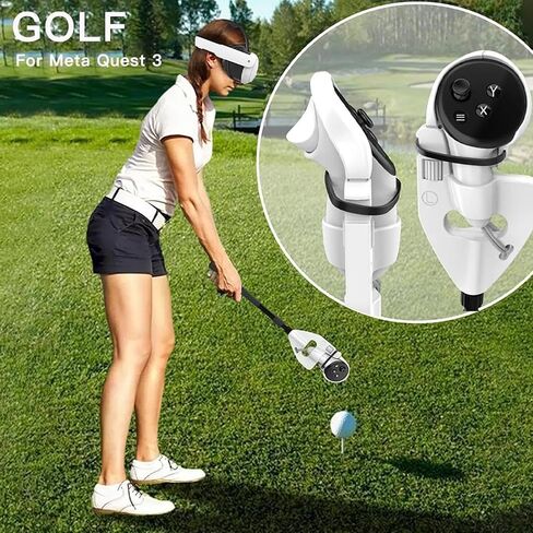 VR Golf Club Handle - ملحق Golf Club من أجل تحسين الألعاب الغامرة ، وقبضة أذرع طويلة الأسلحة ، قابلة للسحب 2 في 1 تصميم عالمي in Kuwait