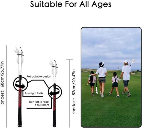 VR Golf Club Handle - ملحق Golf Club من أجل تحسين الألعاب الغامرة ، وقبضة أذرع طويلة الأسلحة ، قابلة للسحب 2 في 1 تصميم عالمي in Kuwait