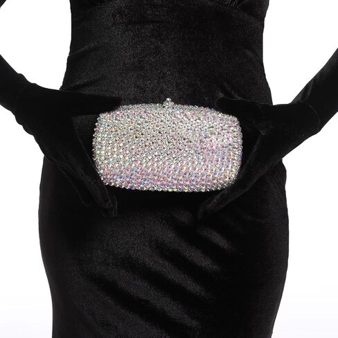 Boutique De FGG Evening bags for Women Wedding Handbags Crystal Clutch Purses with Spikes in Kuwait