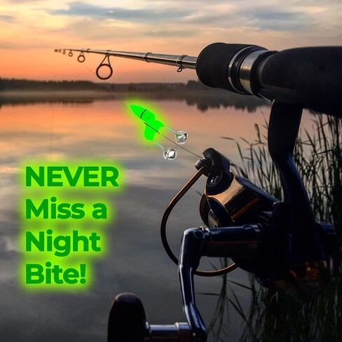 Fishing Rod Alarm Bells – 30-Pack Dual Alert Clips with Lights (Red, Green, Blue) | Clip-On Bite Alarms for Day & Night Fishing, Freshwater & Saltwater Use in Saudi Arabia