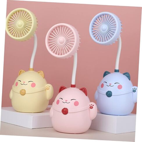 VOSAREA Cartoon Small Fan for Desk Fan Mini Rechargeable Holder Perfect for Boys and Girls in Saudi Arabia