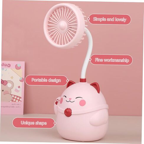 VOSAREA Cartoon Small Fan for Desk Fan Mini Rechargeable Holder Perfect for Boys and Girls in Saudi Arabia