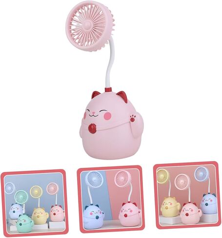 VOSAREA Cartoon Small Fan for Desk Fan Mini Rechargeable Holder Perfect for Boys and Girls in Saudi Arabia