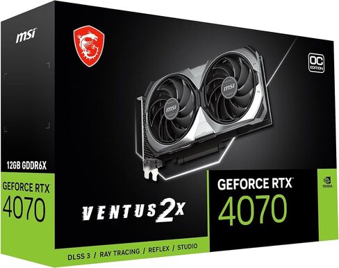 MSI GeForce RTX 4070 Ventus 2x E 12G OC NVIDIA 12 GB GDDR6X ، W128564929 (12G OC NVIDIA 12 GB GDDR6X) in Saudi Arabia
