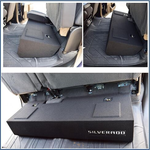 Silverado 2019 - 2025 Crew Cab and Double Cab 10" Dual Subwoofer Enclosure Speaker Box Ground Shaker Stereo Subwoofer Box Speaker Enclosure Car Audio Home Audio Ground-Shaker in Kuwait