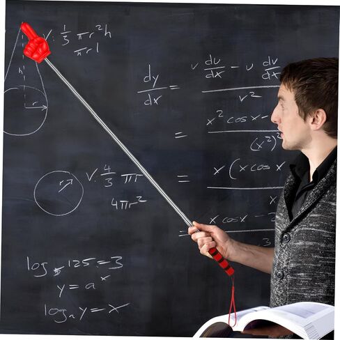 Angoily Finger Pointer Stick, 2PCS Teacher Telescoping Hand Pointer Stick with Soft Handles, Extendable Telescoping for Presentations Meetings, Multi-Color, Teaching Supplies in Saudi Arabia