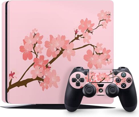 Zoomhitskins متوافق مع PS4 Slim Skin و Bloom Orient Flower Flower Cherrie و Date & Fit و 3M Vinyl ، مصنوعة في الولايات المتحدة الأمريكية in Saudi Arabia