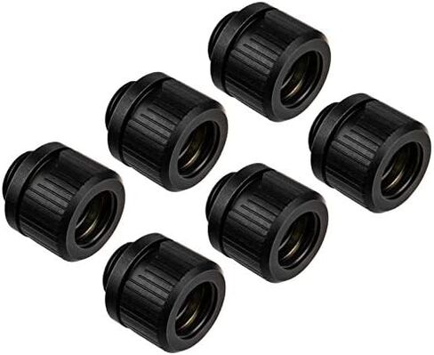 EKWB EK-Quantum Torque HDC-12 Compression Fitting for EKWB Rigid Tubing, 12mm OD, Black, 6-pack in Saudi Arabia