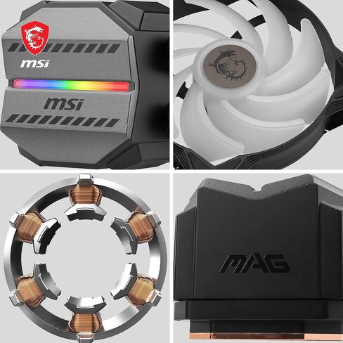 MSI MAG CORELIQUID M240 AIO CPU Liquid Cooler - 12 Way Split-Flow Water Cooling, Evaporation-Proof Tubing, It Supports mainsteam Socket Like AM5 and 1700 in Saudi Arabia