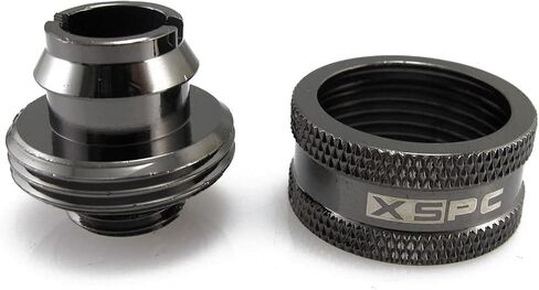 XSPC G1/4 "إلى 1/2" معرف ، 3/4 "OD Compression Fitting V2 للأنابيب الناعمة ، الكروم الأسود ، 8 عبوات in Kuwait