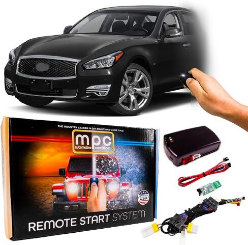 MPC OEM Remote Activated Remote Start Kit Compatible with 2014-2018 Infiniti Q70 - Push-to-Start - T-Harness - Firmware Preloaded in Saudi Arabia