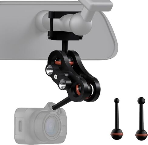 for Garmin Dash Cam Mount,Compatible with Garmin Mini/Mini 2/Mini 3/45/46/47/55/56/57/65W/66W/67W/Tandem/ X110/X210/X310 etc Dash Cam,Aluminum Rearview Mirror Bracket Kit (8.55mm Ball Heads) in Kuwait