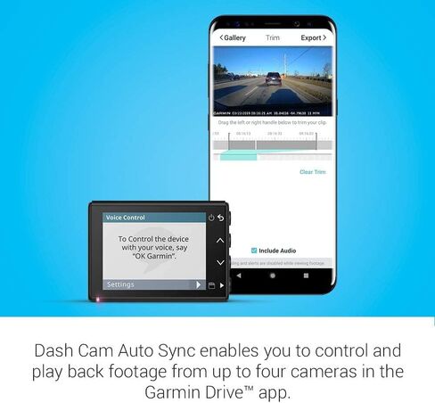 Garmin Dash Cam 46, Wide 140-Degree Field of View in 1080P HD, 2" LCD Screen and Voice Control, Very Compact with Automatic Incident Detection and Recording (Renewed) in Saudi Arabia