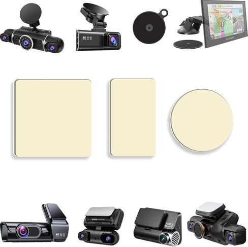 10Pcs Heavy Duty Dash Cam Sticky Pads and Windshield Electrostatic Film,Heat Resistant Double Sided Sticky Tape for GPS Holder,Dashboard Phone Mount Stronger Bond,Customizable,No Residue,Easy Install in Saudi Arabia