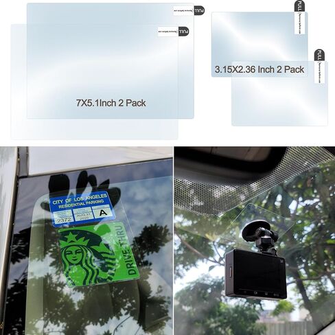 10Pcs Heavy Duty Dash Cam Sticky Pads and Windshield Electrostatic Film,Heat Resistant Double Sided Sticky Tape for GPS Holder,Dashboard Phone Mount Stronger Bond,Customizable,No Residue,Easy Install in Saudi Arabia