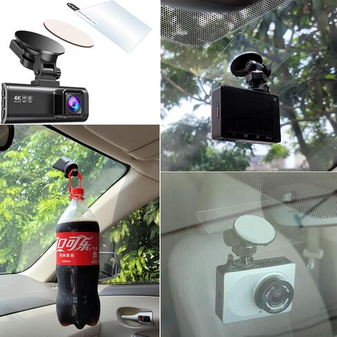 10Pcs Heavy Duty Dash Cam Sticky Pads and Windshield Electrostatic Film,Heat Resistant Double Sided Sticky Tape for GPS Holder,Dashboard Phone Mount Stronger Bond,Customizable,No Residue,Easy Install in Saudi Arabia