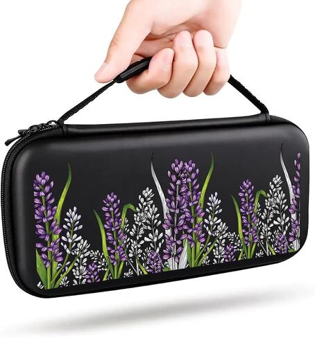 حالة مفتاح Lavender مصنوعة لـ Nintendo OLED BAG PRISPLE FLOURS CARDER POUCH لمحول OLED Accessories WC22 in Saudi Arabia