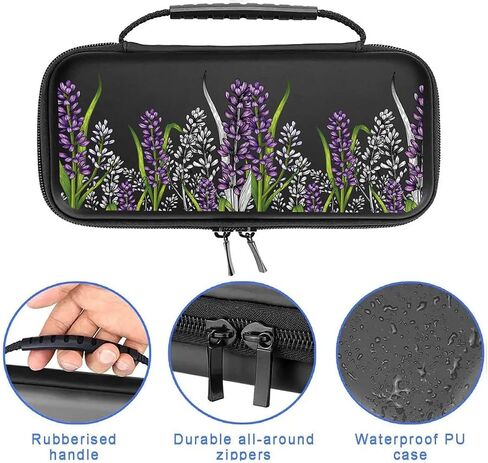 حالة مفتاح Lavender مصنوعة لـ Nintendo OLED BAG PRISPLE FLOURS CARDER POUCH لمحول OLED Accessories WC22 in Saudi Arabia