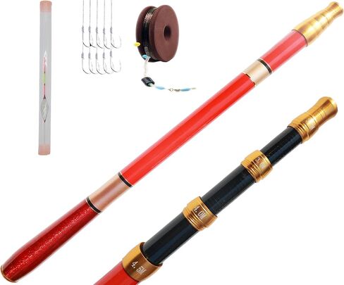 Premium Carbon Fiber Tenkara Rod Fishing Rod 8:2 Action-Lightweight Collapsible Bass Crappie Stream Telescopic Rod 23FT with Zoom Rod Ultralight Small Hand Rod in Saudi Arabia