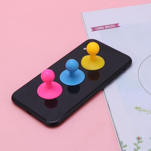 Homsfou 5pcs Octopus على شكل سيليكون حامل مع قاعدة مصاصة قوية الإبداع موبايل كسولة حامل لغرفة نوم المطبخ المكتبية وألوان عشوائية أكثر in Kuwait