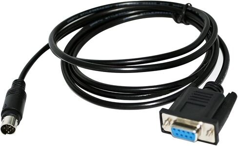 DB9 D-SUB 9PIN to DIN 8P MD8 MD2-FX2N FX Series PLC MD2-FX-CAB0 Cable to MD204L V4 V5 V6 MD306L OP320(5M) in Saudi Arabia