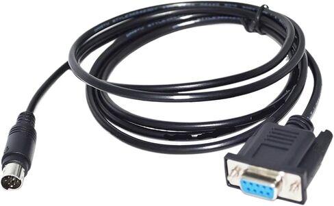 RS232 DB9 9P D-SUB9PIN Female to DIN 8P MD8P MINIDIN8P Male Adapter Converter PLC Programming Cable(3m) in Saudi Arabia