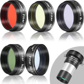 Alstar 5pcs 1.25 "Telescope Filters Kit - حزمة مع - 1.25" 2x عدسة بارلو in Kuwait