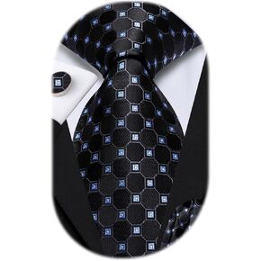 Dubulle Mens Paisely Silk Tie for Men Necktie and Pocket Square Set in Kuwait