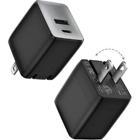 wegear USB C Fast Charging Charger, 30W Dual-Port GaN Nano Charger with Foldable Plug for iPhone 17/16/15 Series, iPad, Galaxy S26 Ultra and More Series, (Black, 1 Pack) in Saudi Arabia
