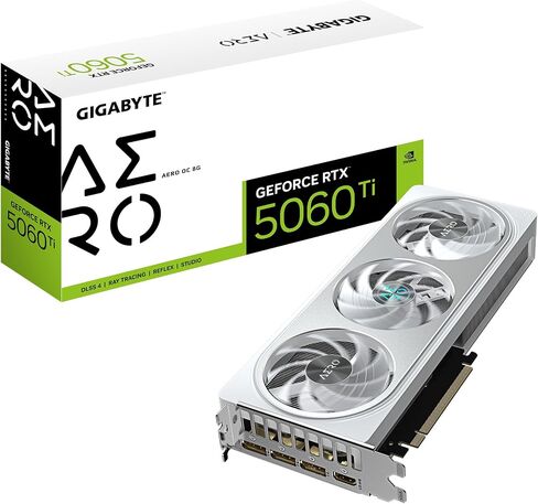Gigabyte Geforce RTX 5060 Ti Aero OC 8G Card-Card-8GB GDDR7 ، 128bit ، PCI-E.0 ، 2647MHz CORE ، 3 × DisplayPort ، 1 X HDMI ، GV-N506TERO OC-8GD in Saudi Arabia