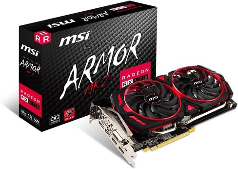 MSI Gaming Radeon RX 570 256-bit 8GB GDRR5 DIRECTX 12 VR Ready CFX GRATICCIS (RX 570 ARMOR MK2 8G OC) (متجدد) in Saudi Arabia