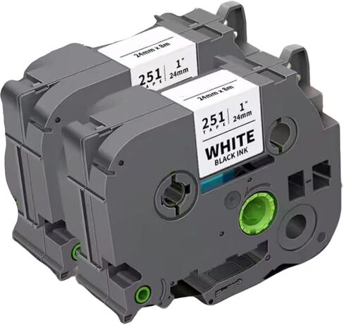 2 حزمة Tze251 تعبئة ملائمة مع شريط TZ البديل Tze Brother Tze ، متوافق مع PT-D600/P700/E500/E550W/E800T/1900/1910/1950/19601400/1500/1500PC/1600/1650 in Kuwait