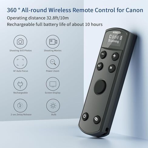 Wireless Camera Remote Shutter Release for Canon R3/ R7/ R10/ M50/ EOS M6 Mark II/R/RP /90D /6D Mark II /R5/ R6 /800D /850D /250D/Rebel SL2 /T7i /G5 X Mark II /G7 X Mark III, Replace Canon BR-E1 in Kuwait