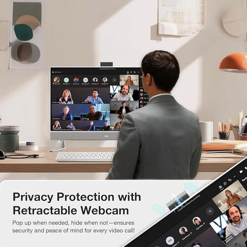 Dell-All in One Desktop-Computer Touchscreen-24 inch FHD IPS Display -Intel Core 7 150U Beat i7-1355U- 32GB RAM -1TB SSD -Windows 11 Office 365 One Year -Wired Keyboard Mouse Set -Home Business in Kuwait