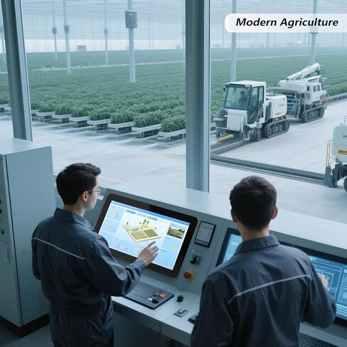 27 Inch Industrial Panel PC,All-in-One Embedded Fanless Touchscreen Computer IP65 Capacitive Touch，for Kiosks,Factory Automation Real-time Monitoring (Celeron J6412-16G+256G, 27 inch) in Saudi Arabia