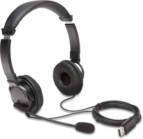 Kensington USB Hi-Fi Headphones with Microphone (K97601WW), Black Hi-Fi USB-C Headphones with Mic (K97457WW), Black in Saudi Arabia