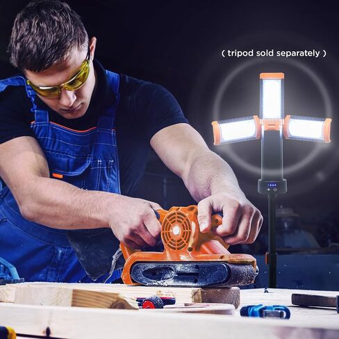 ضوء أسود+ديكر الأداة المساعدة ، 2000 Lumens قابلة لشحن 3 اللوحة LED ضوء عمل مع بنك بطارية 6000 مللي أمبير في الساعة ، و 3 ألوان فاتحة ، 4 أوضاع SOS ، قابلة للذات ، مقاومة للمياه ، مقاومة للماء ، مغناطيسي ومغناطيسي وخطاف in Saudi Arabia