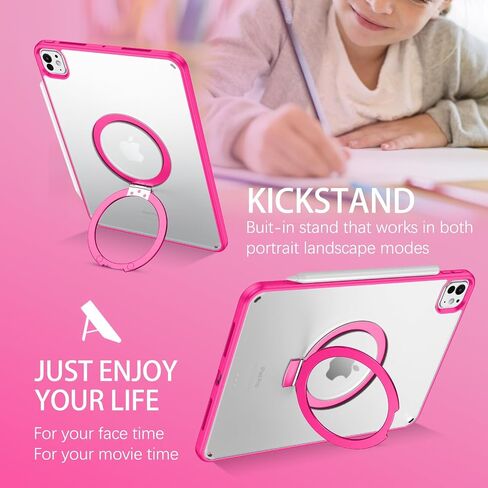 BENTOBEN for iPad Pro 11-Inch Case M4 2024 (5th Generation) with Stand, Translucent Matte iPad Pro Case, Slim Protective Shockproof Anti-Yellowing with 120°Ajustable Kickstand Tablet Cover, Black in Saudi Arabia