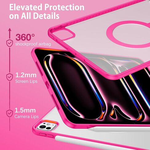BENTOBEN for iPad Pro 11-Inch Case M4 2024 (5th Generation) with Stand, Translucent Matte iPad Pro Case, Slim Protective Shockproof Anti-Yellowing with 120°Ajustable Kickstand Tablet Cover, Black in Saudi Arabia
