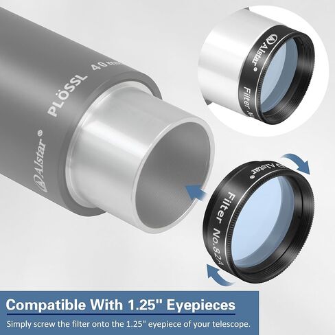 Alstar 5pcs 1.25 "Telescope Filters Kit - حزمة مع - 1.25" 2x عدسة بارلو in Kuwait