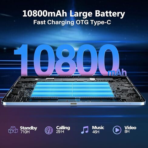 Doogee T40 Pro 12 Inch Android 14 Tablet ، 2.4K ألعاب الكمبيوتر اللوحي مع Helio G99،20GB RAM+512GB ROM (2TB TF) ، 7.6 مم أقراص رفيعة ، 10800 مللي أمبير في الساعة ، SIM 4G ، 2.4G و 5G WIFI/FACE UNLOCK/BT5.0/GPS/OTG in Saudi Arabia