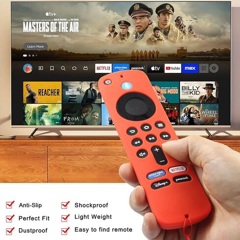 علبة الغلاف عن بُعد (2pcs) متوافقة مع Fire TV Stick HD 4K 2nd (2024 تم إصدارها) / Pioneer Alexa Voice Remote ، غلاف السيليكون المضاد للانزلاق مع حزام معصم (أخضر ، أزرق ، كلاهما توهج) in Saudi Arabia