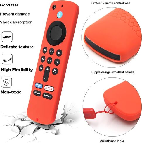 علبة الغلاف عن بُعد (2pcs) متوافقة مع Fire TV Stick HD 4K 2nd (2024 تم إصدارها) / Pioneer Alexa Voice Remote ، غلاف السيليكون المضاد للانزلاق مع حزام معصم (أخضر ، أزرق ، كلاهما توهج) in Saudi Arabia