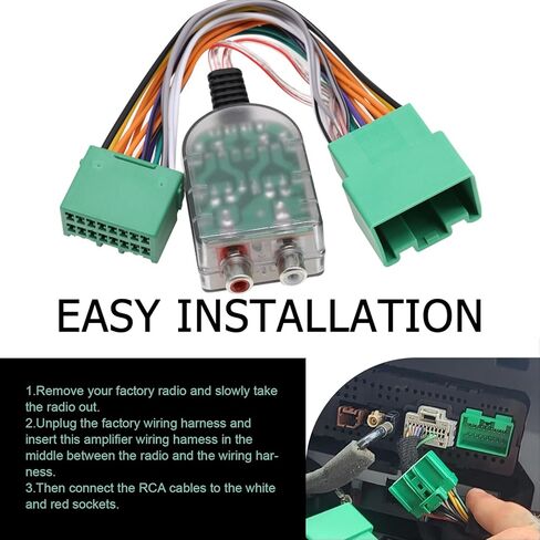 1 PC Add A Subwoofer Amplifier Wire Harness, RCA Converter Adapter, High/Low Signal Car Audio Converter for GM Chevy Camaro Colorado Silverado GMC Canyon Sierra 1500 2500/3500HD in Kuwait