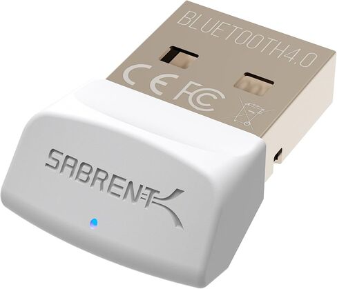 Sabrent USB Bluetooth 4.0 Micro Adapter للكمبيوتر الشخصي [V4.0 Class 2 مع تقنية منخفضة الطاقة] أبيض (BT-UB40-WHI) in Saudi Arabia