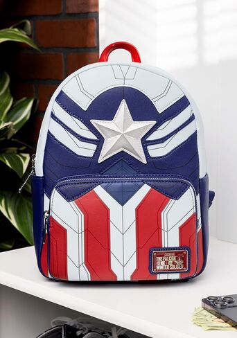 Loungefly Marvel Falcon Captain America Cosplay Mini Backpack Captain America مقاس واحد in Kuwait